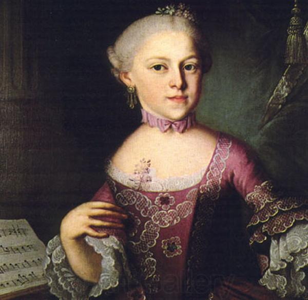 Pietro Antonio Lorenzoni Portrait of Maria Anna Mozart